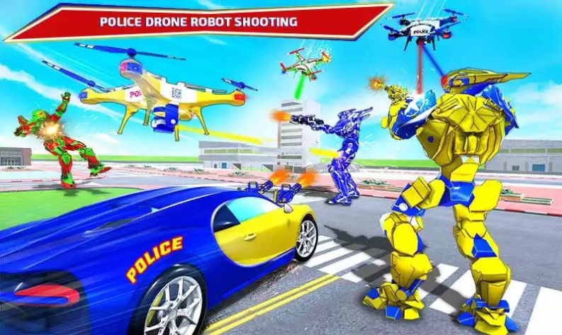 Ϸٷ(Police Bus Robot Car Game) v1.0ͼ2