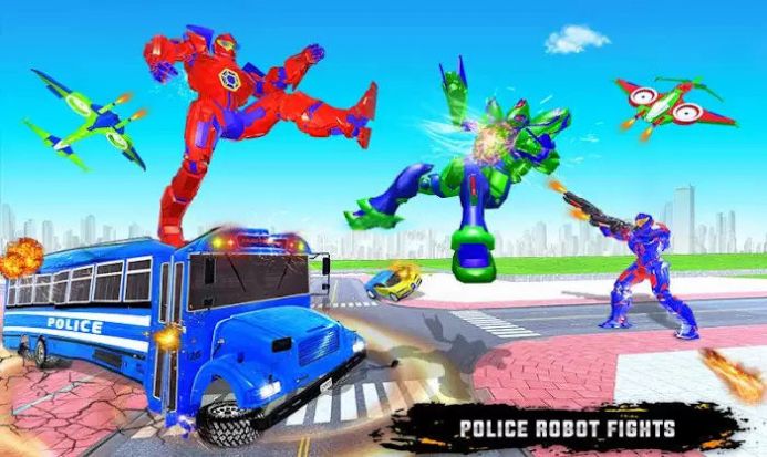 Ϸٷ(Police Bus Robot Car Game) v1.0ͼ1