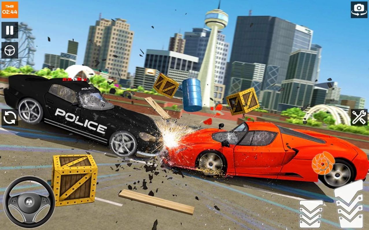 ģذװֻ(Police Car Crash Cops chase games)ͼƬ1