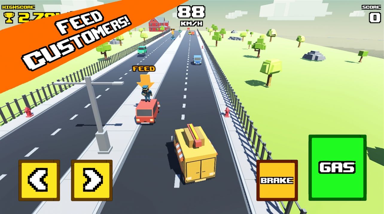 ֮·ͳϷ׿棨Crazy Road Fast Food Truck  v0.2ͼ3